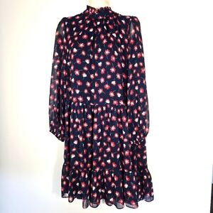 Gabby Skye Floral Dress - Navy and Red Size 10